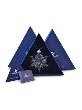 Swarovski Crystal 2006 Annual Christmas Ornament Snowflake Star Boxed Cert 83670
